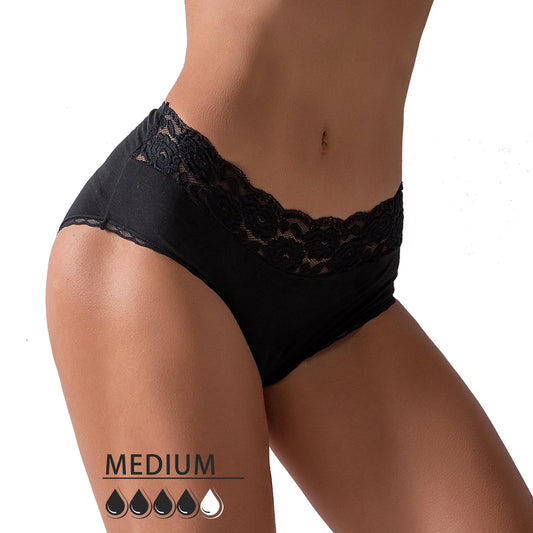 Culotte menstruelle raffinée - flux moyen