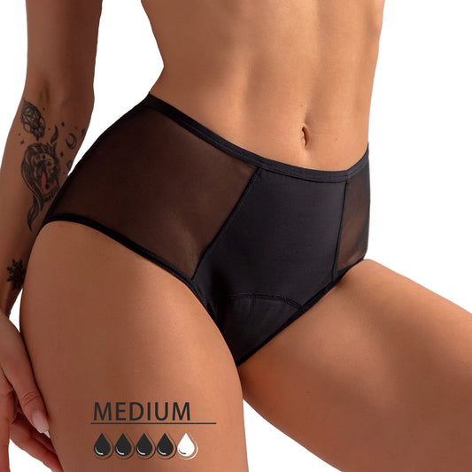 Culotte menstruelle mi-haute - flux moyen